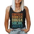 Coffee Books Dogsocial Justice レディースタンクトップ