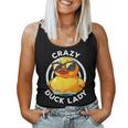 Crazy Duck Lady キュート アヒル ママ アヒルの所有者 面白い I Love Ducks レディースタンクトップ