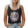 Floral Beagle Mom Dog Lovers Cute Mama Puppy Mother's Day Women Tank Top