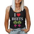 Food Humor Beetrootimpleegetable I Love Beets レディースタンクトップ