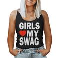 Girls Love Mywag シャツ おもしろい言葉 ガールズ Love Mywag レディースタンクトップ
