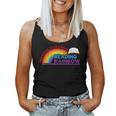 Take A Look It's In A Book Reading Book Vintage Rainbow Women Tank Top