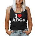 I Love Abgs I Heart Abg おもしろい アジアの赤ちゃん 女の子 恋人 レディースタンクトップ