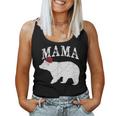 Mama Bear Xmas Buffalo Plaid Lights Matching Family Pajama レディースタンクトップ