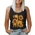 Mom Daughter Giraffe Sunflower Safari Lover Mother's Day Women Tank Top