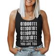 Programador Informático De Código Binario De Informática Cuello Camiseta sin mangas para mujer