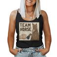 Team Horse 面白い馬のデザイン レディースタンクトップ