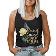 キリスト教聖書の言葉 蝶 バラの花 ヨハネ3 レディースタンクトップ