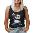 パンダ 熊 ロック 音楽 男性 子供 女性 面白い パンダ レディースタンクトップ