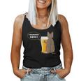 ビールをすすめるねこ2 猫 ビール Cat Beer レディースタンクトップ