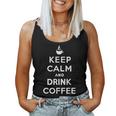 平静を保ち コーヒーを飲む Keep Calm And Drink Coffee レディースタンクトップ