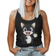 男の子と女の子のための素晴らしい猫のカップ衣装。 レディースタンクトップ