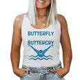 Butterfly Butterwhyバタフライバタフライファニー水泳チーム 長袖tシャツ レディースタンクトップ