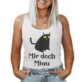 Cat Mir Doch Egal Miau Women's Cat Gray Tank Top Frauen