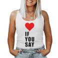 I Love Heart Red If Youay For アパレル レディースタンクトップ