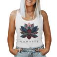 Namaste Lotus Flower Zen Buddhism Yogi Buddhist Buddha Yoga Gray Tank Top Frauen