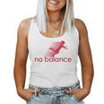 No Balance Girl スポーツとユーモアのための面白いパロディデザイン レディースタンクトップ