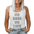 No Beer No Life ノービアーノーライフ ビール おもしろ かわいい レディースタンクトップ