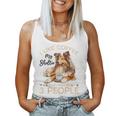 シェットランド・シープドッグ犬用シェルティ I Like Coffee Myheltie レディースタンクトップ