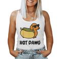 面白い犬 ホットドッグ 食通 駄洒落ギフト 男性 女性 キッズ 男の子 女の子 レディースタンクトップ