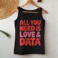All You Need Is Love & Data Teacher コンピュータースプレッドシート レディースタンクトップ 面白い贈り物