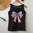 American Flag Bow Tie 4Th Of July Girls Patriotic Cute Bow Women Tank Top Personalized Gifts