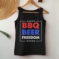 Bbq Beer Freedom シャツ レディースタンクトップ 面白い贈り物