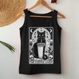 The Coffee Lover Cat ビンテージ ゴシック タロットカード レディースタンクトップ 面白い贈り物