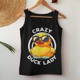 Crazy Duck Lady キュート アヒル ママ アヒルの所有者 面白い I Love Ducks レディースタンクトップ 面白い贈り物