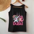 Dabbing ユニコーン 恐竜 男性 女性 男の子 女の子 キッズ ドバイ レディースタンクトップ 面白い贈り物