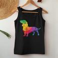 Dachshund Gay Pride Lgbt Lgbtq Rainbow Flag Dog Lovers レディースタンクトップ 面白い贈り物
