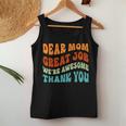 Dear Mom Great Job We're Awesome Thank You Retro Women Tank Top Personalized Gifts