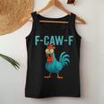 F-Caw-F Rooster Chicken Farm Animal Humor Bird Lovers Women Tank Top Personalized Gifts