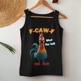 F-Caw-F What The Heli Chicken Humor F-Caw-F Rooster Women Tank Top Personalized Gifts