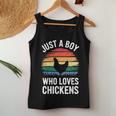 Just A Boy Who Loves Chickens シャツ キッズ 幼児 男の子 チキン レディースタンクトップ 面白い贈り物