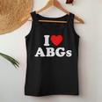 I Love Abgs I Heart Abg おもしろい アジアの赤ちゃん 女の子 恋人 レディースタンクトップ 面白い贈り物