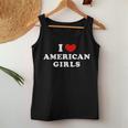 I Love American Girls I Heart American Girls レディースタンクトップ 面白い贈り物