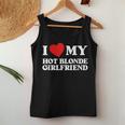 I Love My Hot Blonde Girlfriend I Heart My Girlfriend Camiseta sin mangas para mujer Regalos divertidos