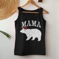 Mama Bear Xmas Buffalo Plaid Lights Matching Family Pajama レディースタンクトップ 面白い贈り物