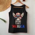 Merica Mule Donkey Patriotic 4Th Of July 面白い キッズ メンズ レディース レディースタンクトップ 面白い贈り物