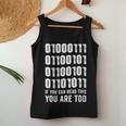 Programador Informático De Código Binario De Informática Cuello Camiseta sin mangas para mujer Regalos divertidos
