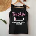 Teacherummer Recharge Required シャツ レディースタンクトップ 面白い贈り物