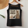 Team Horse 面白い馬のデザイン レディースタンクトップ 面白い贈り物