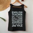 Wizard Job Title Quote English Teacher Camiseta sin mangas para mujer Regalos divertidos