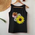 ひまわり ガーベラ 花 デイジー ガーベラ 花 デイジー 花柄 レディースタンクトップ 面白い贈り物