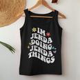 レトロ Groovy Im Jenda Doing Jenda Things おもしろ 母の日 レディースタンクトップ 面白い贈り物