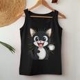 男の子と女の子のための素晴らしい猫のカップ衣装。 レディースタンクトップ 面白い贈り物