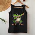 軽くたたくカエルの面白い動物のダンスギフト 男の子と女の子向け レディースタンクトップ 面白い贈り物