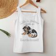 & Life Is Better Dapple Dachshund Lover レディースタンクトップ 面白い贈り物