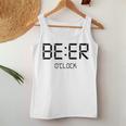 Beer O'clock ビールタイム 面白いギフト ビール愛好家 レディースタンクトップ 面白い贈り物